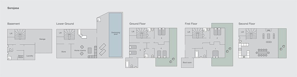Chalet Sorojasa Verbier Floor Plan 1